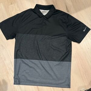 Nike Men's Polo Shirt in Black and Dark Gray